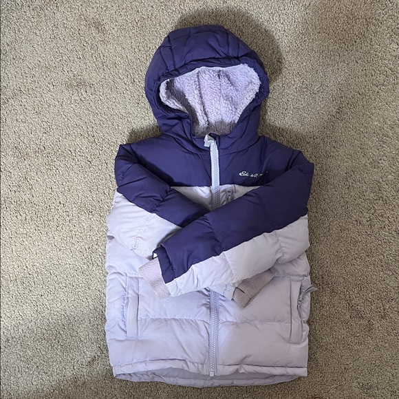 Eddie Bauer Two-Tone Purple Hooded Jacket - Picture 7 of 7